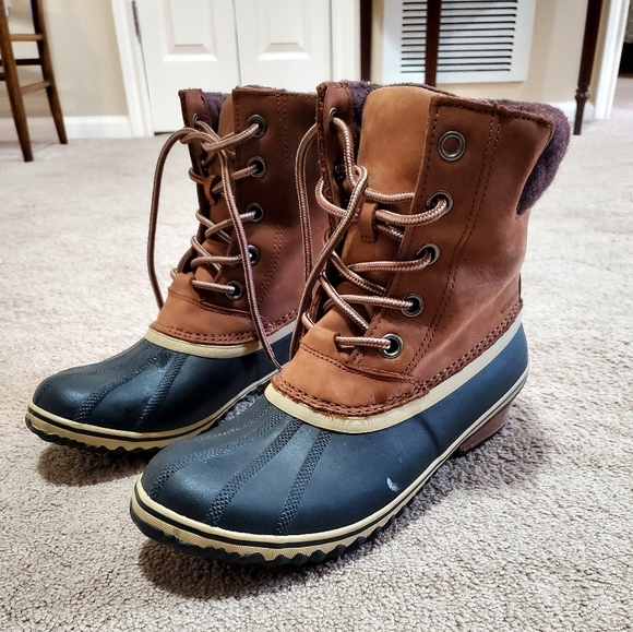 Sorel Women's Waterproof Leather & Rubber Boots size 10.5 - Picture 7 of 10